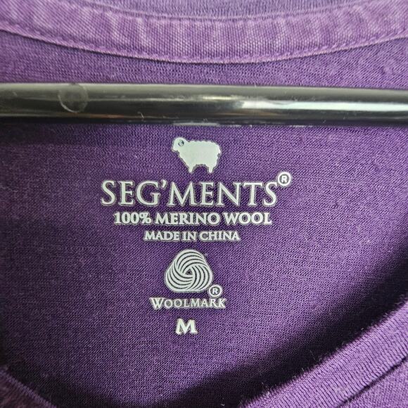 Segments Merino Wool Top Women M Purple Base Layer Gorpcore Ski Shirt Outdoor - Picture 6 of 7